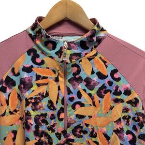 EIS Women's Sz 2X Performance 1/4 Zip Cooling Equestrian Floral Pullover Sun Top
